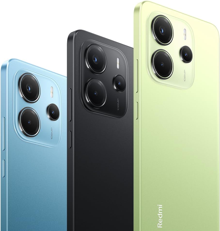 Xiaomi Redmi Note 14 Smartphone, 8 + 256 GB, Blue, 108 MP AI Camera System, 5500 mAh Battery, 120 Hz Eye Protection Display, AI Functions (Charger Not Included)