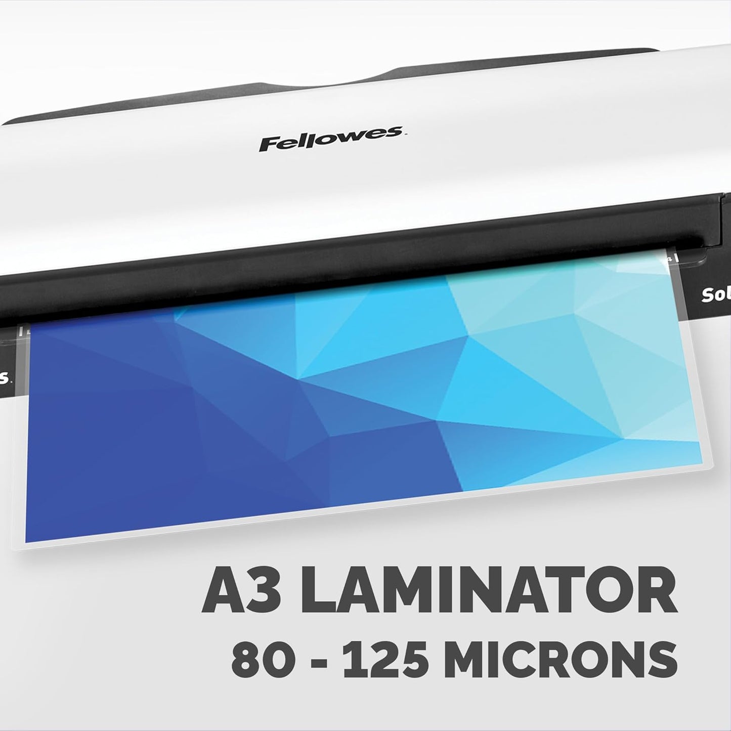 Fellowes Sola A3 Laminator Machine for Home Use - Fast 4 Minute Warm Up Time with Auto Shut Off Feature - 80-125 Micron - White