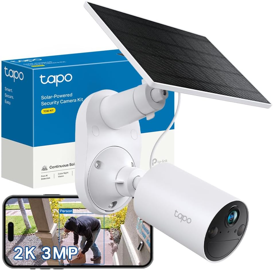 Tapo TC82 KIT 2K 3MP Battery Solar Security Camera Outdoor