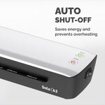 Fellowes Sola A3 Laminator Machine for Home Use - Fast 4 Minute Warm Up Time with Auto Shut Off Feature - 80-125 Micron - White