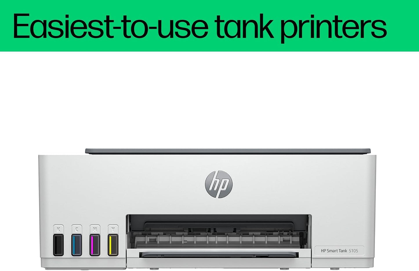 HP Smart Tank 5105 All in One Printer | Perfect for Home | Colour | Wireless | Print, Scan, Copy | Refillable, Includes up to 3 Years of Ink | Smart Buttons | Easy Setup | Reliable Wi-Fi