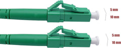 Elfcam® - 15m Fiber Optic Cable LC/APC to LC/APC Simplex Singlemode 9/125μm LSZH, Compatible with FTTH Cables, White 15 Meter