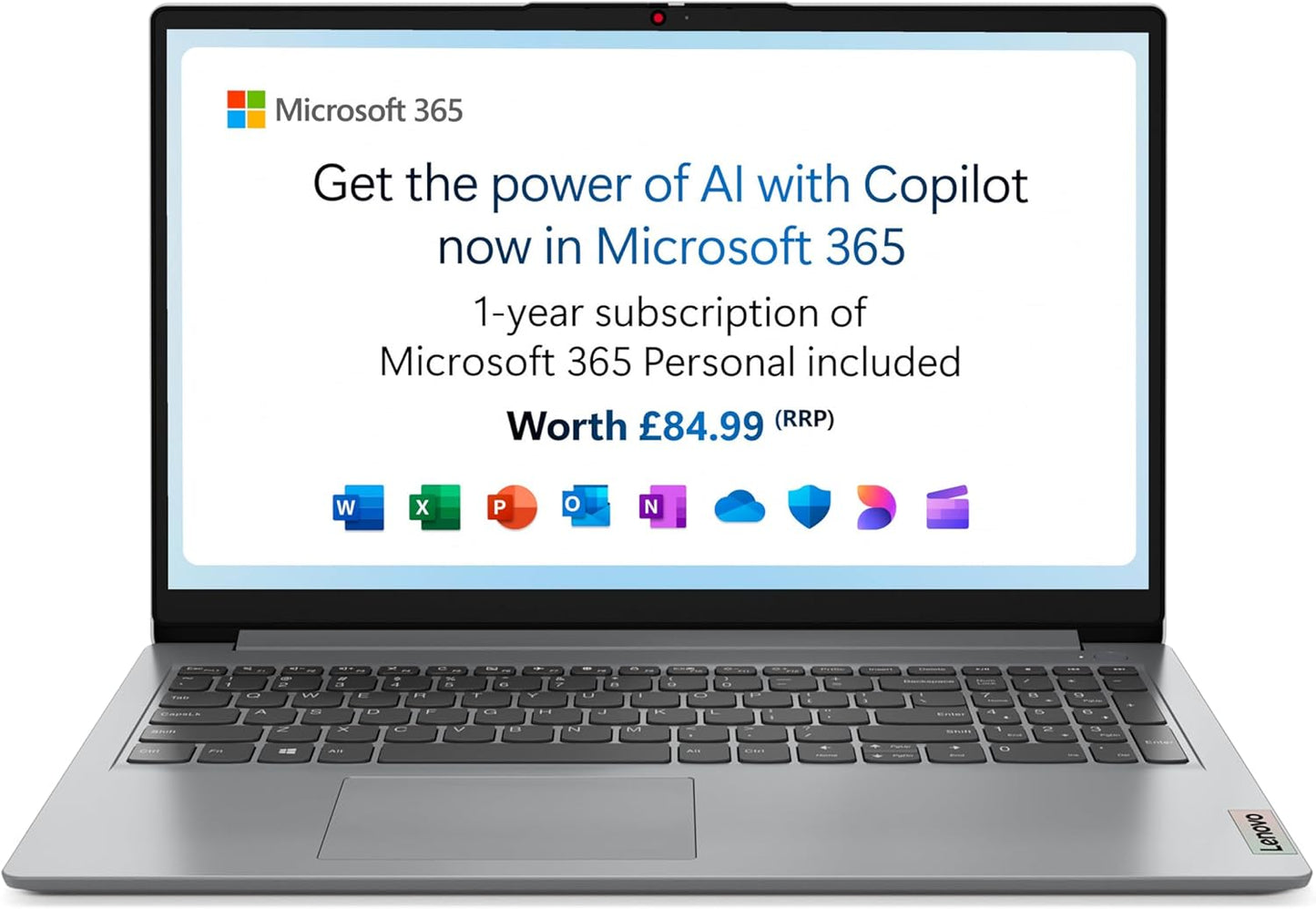 Lenovo IdeaPad 1 | 15 inch Full HD Laptop | Intel Pentium Silver N6000 | 4GB RAM | 128GB