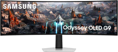 Samsung Odyssey OLED G93SC Curved Gaming Monitor, 49 Inches, OLED Panel, 5120 x 1440 Pixels, Freesync Premium Pro, Refresh Rate 240 Hz, Response Time 0.03 ms (G/G), Screen Curvature 1800R