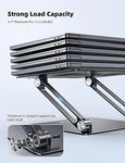 Standly Adjustable Laptop Stand for Desk – Portable Multi-Angle Laptop Riser with Heat Vent, Ergonomic Laptop Holder for MacBook, iPads, Tablets & 10-16” Laptops (Grey)