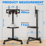 Mobile TV Stand on wheels for 27-60 Inch TVs,