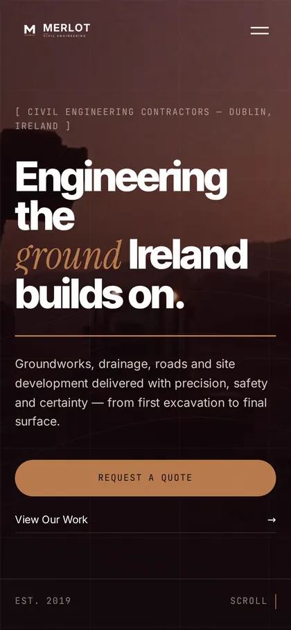 Merlot Civil Engineering on a phone