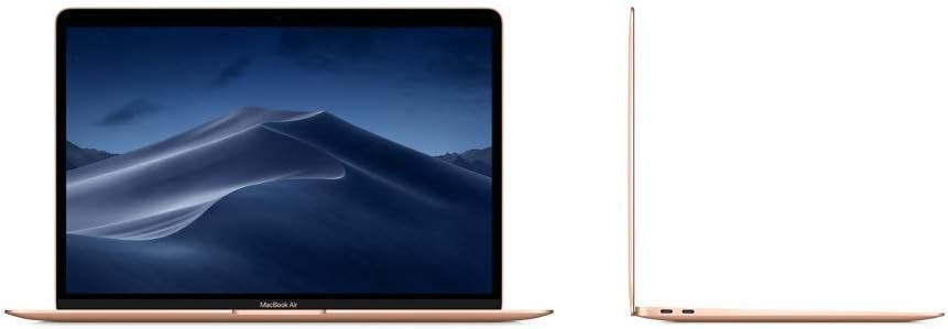 2019 Renewed Apple MacBook Air with 1.6GHz Intel Core i5 (13-inch, 8GB RAM, 128GB SSD Storage) (QWERTY English) Gold