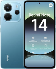 Xiaomi Redmi Note 14 Smartphone, 8 + 256 GB, Blue, 108 MP AI Camera System, 5500 mAh Battery, 120 Hz Eye Protection Display, AI Functions (Charger Not Included)