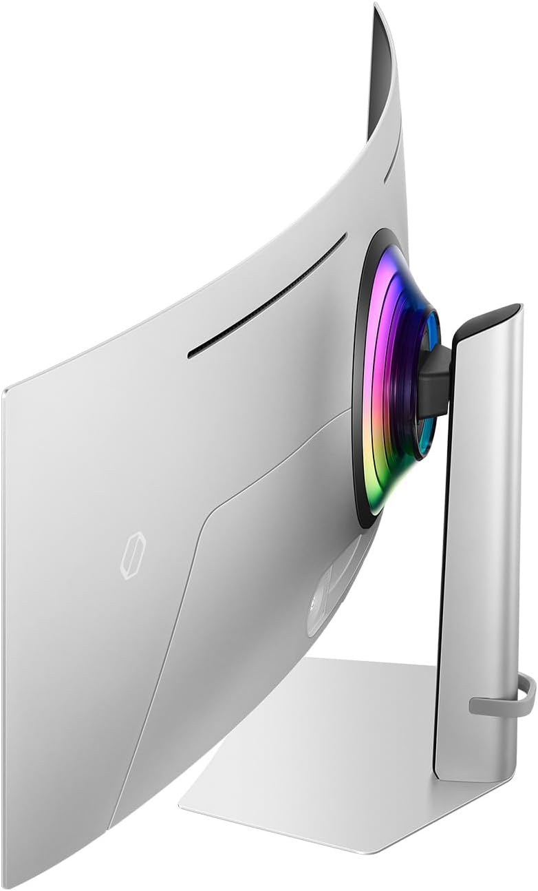 Samsung Odyssey OLED G93SC Curved Gaming Monitor, 49 Inches, OLED Panel, 5120 x 1440 Pixels, Freesync Premium Pro, Refresh Rate 240 Hz, Response Time 0.03 ms (G/G), Screen Curvature 1800R