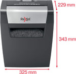 Rexel Momentum X308 Cross Cut Paper Shredder, Shreds 9-8 Sheets (70-80 gsm), 15 Litre Bin, Heavy Duty, Black, 2104570