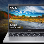 Acer Aspire Go 15 AG15-31P Laptop - Intel Core i3-N305, 8GB, 256GB SSD, Integrated Graphics, 15.6" Full HD, Windows 11, Silver